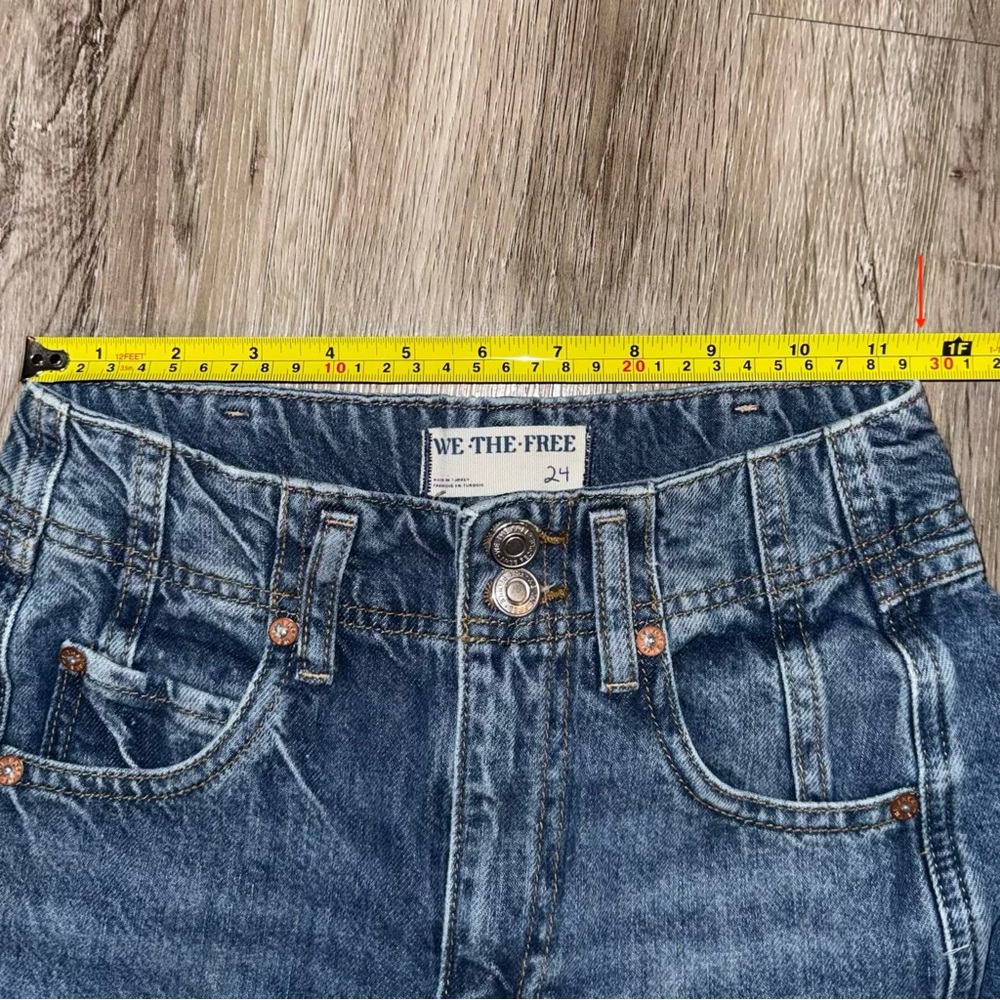 Free People We The Free Aster Straight Leg Jeans in Swarm size 24 - Picture 8 of 8